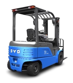 চীনে তৈরি, BYD এর চার পিভট ভারসাম্য ওজন 1.6-1.8 টন একক ড্রাইভ জন্য বিশুদ্ধ বৈদ্যুতিক ফোরক্লিফ্ট